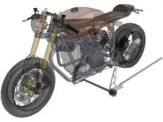 BMW R1100 Cafe Racer 3D Model preview