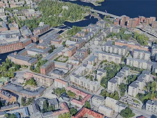 Tampere City, Finland (2023) 3D Model preview