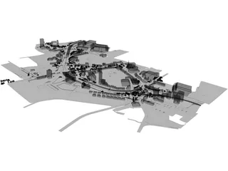 Warwick City, UK 3D Model preview