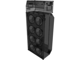 Ampeg Bass Amp with Speaker 3D Model preview