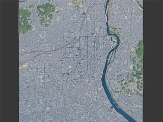 Okayama City, Japan (2025) 3D Model preview