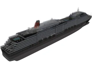 Queen Victoria Cruise Ship 3D Model preview