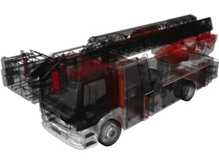 MAN Rosenbauer Ladder Truck 3D Model preview