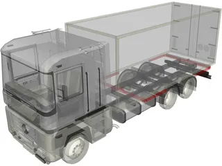 Renault Magnum Box 3D Model preview