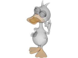 Duck Cartoon 3D Model preview