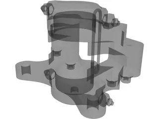 Brake Caliper 3D Model preview