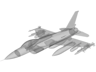 F-16 Fighting Falcon 3D Model preview