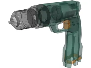 Cordless Drill 3D Model preview