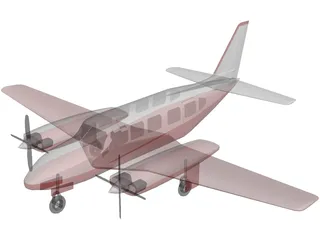 Piper PA-31 Navajo 3D Model preview