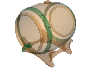 Barrel Beer 3D Model preview