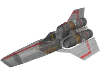Jedi Starfighter Concept 3D Model preview