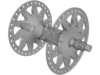 Hub Bike 3D Model preview