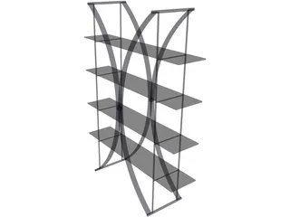 Book Shelf 3D Model preview
