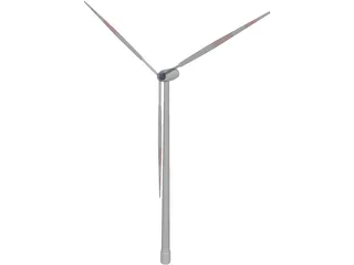 Wind Power Station 3D Model preview