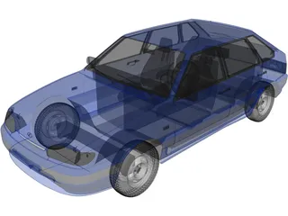 VAZ 2114 3D Model preview