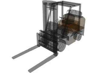 Forklift Toyota 3D Model preview