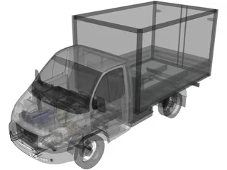 Gaz 3302-14 Gazel 3D Model preview