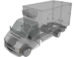 Volkswagen LT Refrigerator 3D Model preview