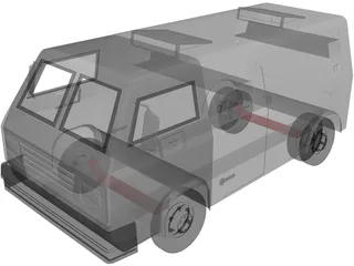 Armor Van 3D Model preview