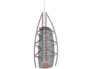 Burj Al Arab 3D Model preview