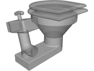 Marine Toilet 3D Model preview
