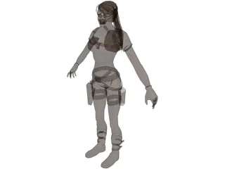 Lara Croft 3D Model preview