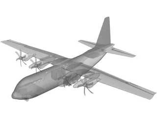 Lockheed C-130 Hercules 3D Model preview