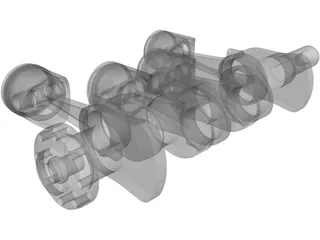Crankshaft Alfa Romeo 3D Model preview