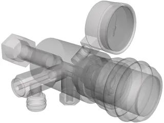 Gas Cylinder Valve Regulator 3D Model preview