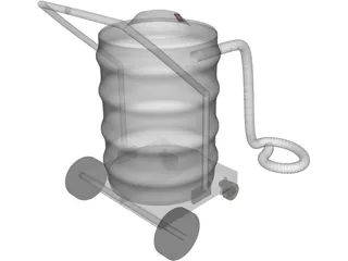 Vacuum Cleaner Industrial 3D Model preview