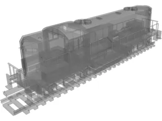 Santa Fe Toy Train 3D Model preview