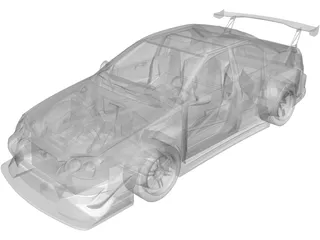 Subaru Impreza WRX STi GDB 3D Model preview