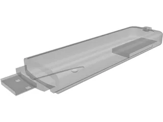 USB Flash Drive 3D Model preview
