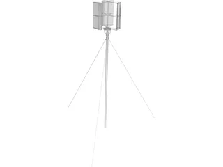 Vertical Axis Wind Turbine 3D Model preview