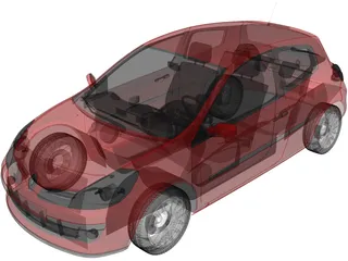 Renault Clio 3D Model preview