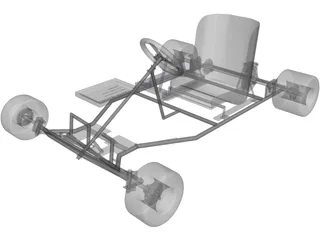 Racing Kart 3D Model preview