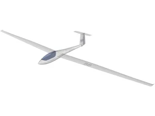 Glasflugel Glider 3D Model preview