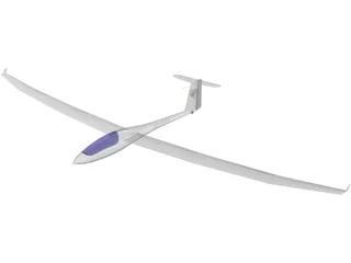 Ventus Glider 3D Model preview