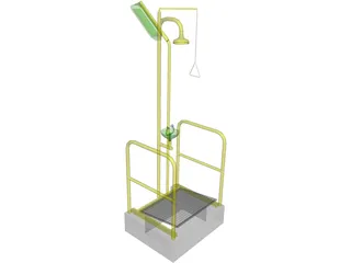 Safety Shower 3D Model preview