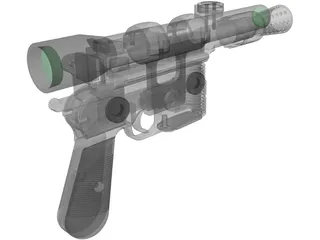 Star Wars DL-44 Blaster 3D Model preview