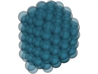 Diamond Crystal Molecule 3D Model preview