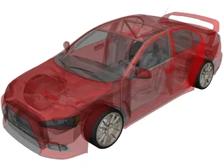 Mitsubishi Lancer Evo X (2008) 3D Model preview