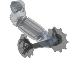 Bike Rear Derallieur 3D Model preview