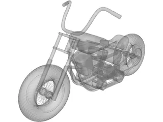 Turk Motorcycle 3D Model preview