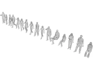 People Collection 3D Model preview