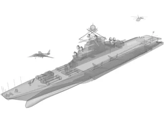 Aircraft Carrier KBNS 3D Model preview