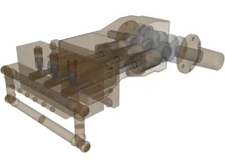High Pressure Waterblasting Pump 3D Model preview