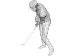 Golf Player 3D Model preview