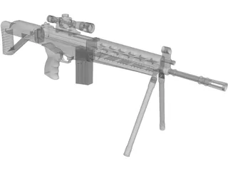 Sniper Rifle 3D Model preview