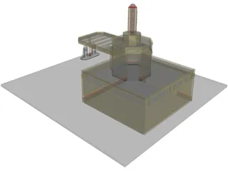 Service Station 3D Model preview